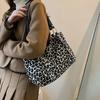Pu Leopard Print Tote Bag For Streetwear Women With Zipper Closure