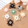 Handmade 3D Crystal Beaded Flower Fabric Patch for Shoes and Bags