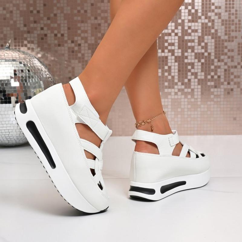 Large Size Platform Sports Sandals Women's Summer New One-word Belt Light Sports Shoes Women