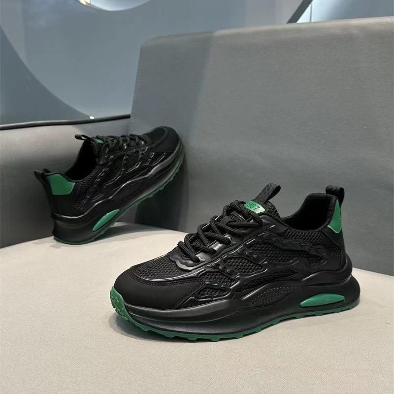 Men's Shoes Summer New Versatile Platform Sports Casual Running Breathable Mesh Shoes Men's Guochao White Shoes