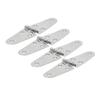 4Pcs Door Hinges 316 Stainless Steel Marine Grade for Boat Cabinet Hatch RVs 6 Holes Hardware