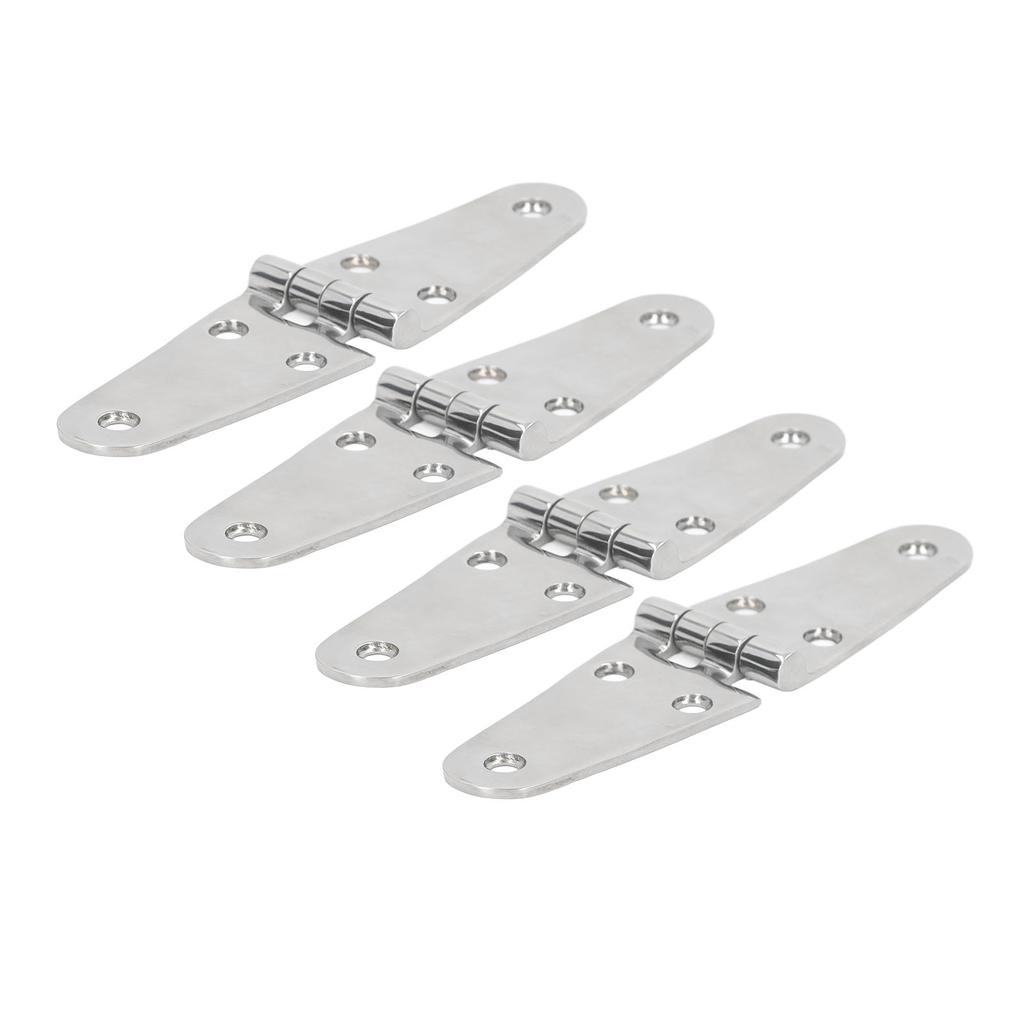 4Pcs Door Hinges 316 Stainless Steel Marine Grade for Boat Cabinet Hatch RVs 6 Holes Hardware