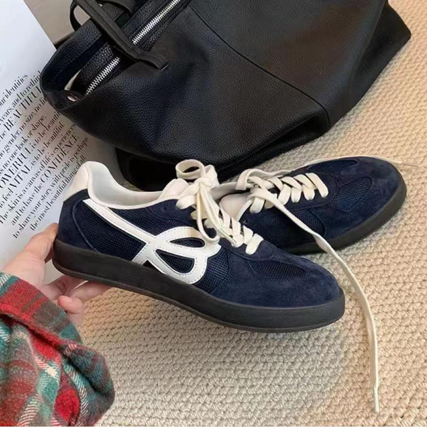 Flats Women Suede Sport Shoes Casual Walking Fashion Sneakers 2024 Spring New Lace-up Running Cozy Hiking Shoes Zapatos Femme