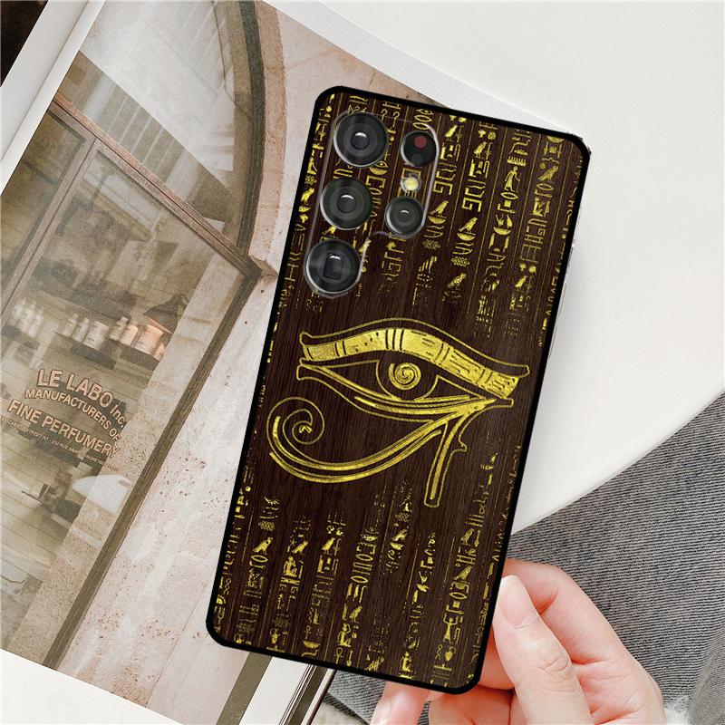 Sacred Eye of Horus Egypt Fresco Phone Case For Samsung Galaxy S24 Ultra S9 S10 S20 S22 S21 Plus S23 FE S25 Ultra Full Cover