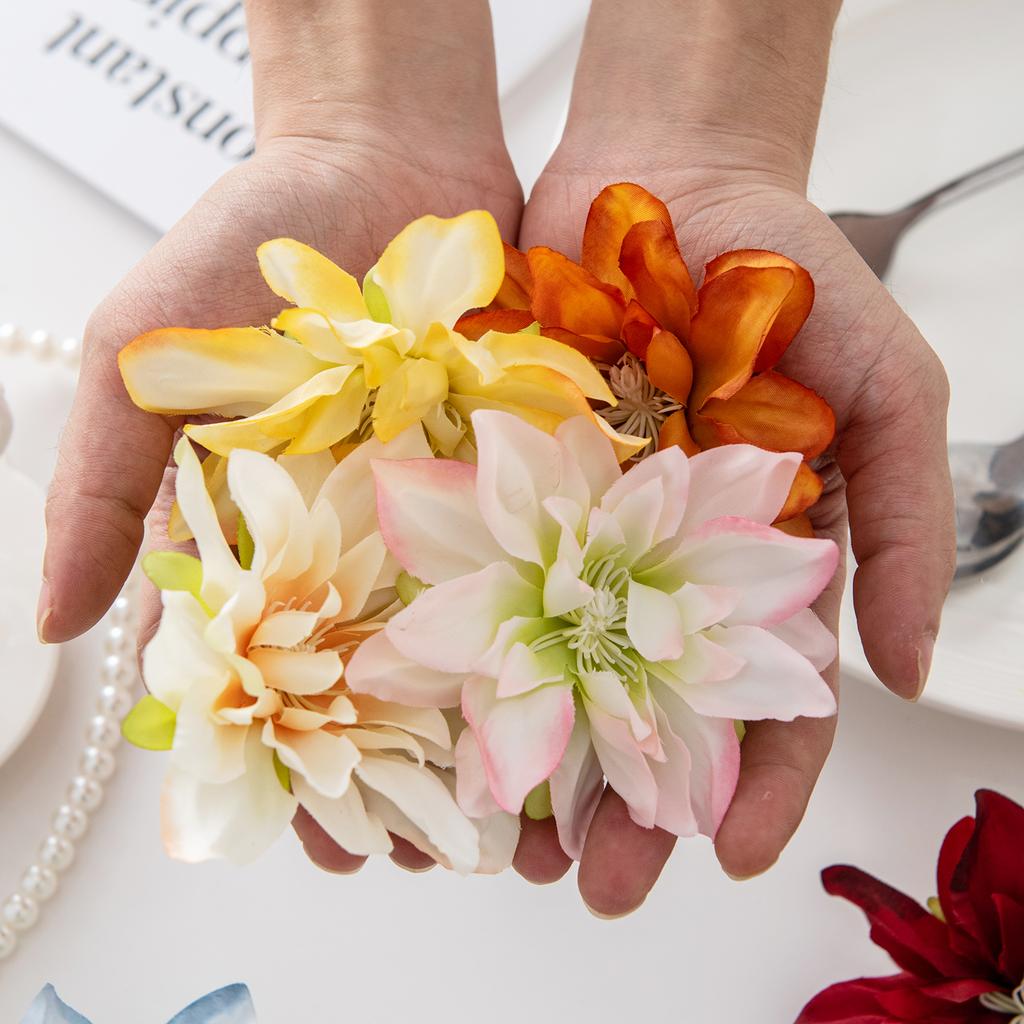 10/20PCS Artificial Flowers Silk Big Lotus Home Room Table Decor Wreaths Wedding Bridal Accessories Headwear Diy Gifts Box Props