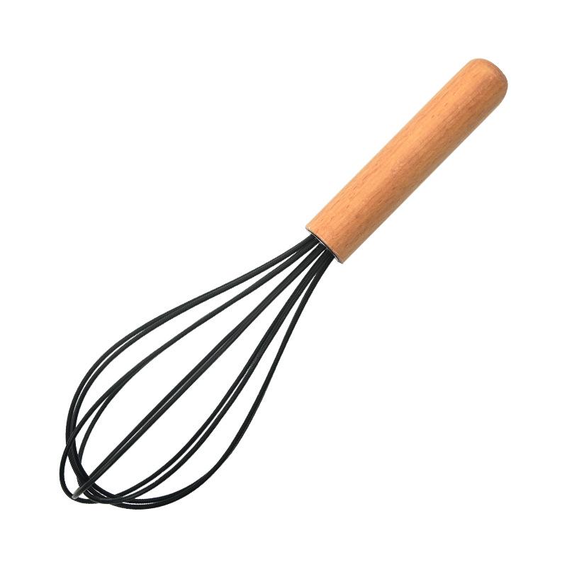 12-Piece Silicone Kitchen Utensil Set with Wooden Handles and Storage Container