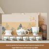 Hongmen Guochao Red Lotus Ceramic Tea Set