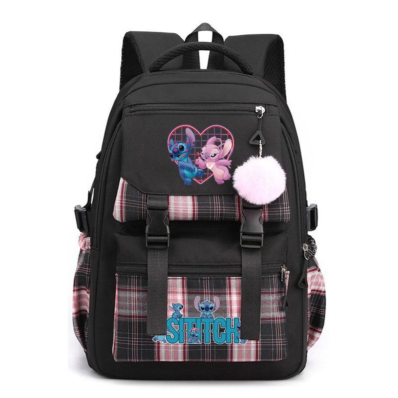 New Primary School Junior High School School Bag Male And Female Students Backpack Backpack Stitch backpack