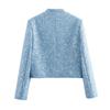 Spring Collection: European & American Style Women's Short Sequin Embellished Jacket for Street Fashion