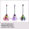 Halloween Witch Broom LED Illuminated Mount Broom Lightweight Mesh Broom Props Holiday Decor Cosplay Accessories
