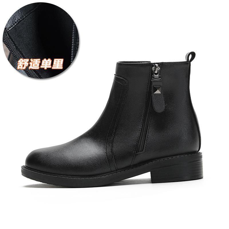 

Huiliya маленькие короткие ботинки женские 2025 новая женская обувь осень и зима одинарные ботинки ботильоны челси мартинсы модная девушка 42