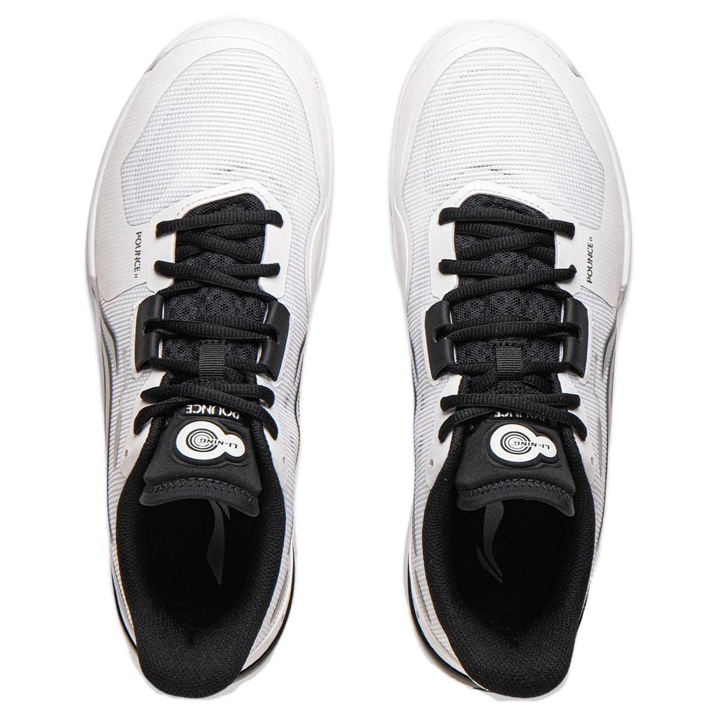 Li Ning Abrasion Resistant, Breathable, Lightweight Low Top Training Shoes Unisex Black White AYTV013-2