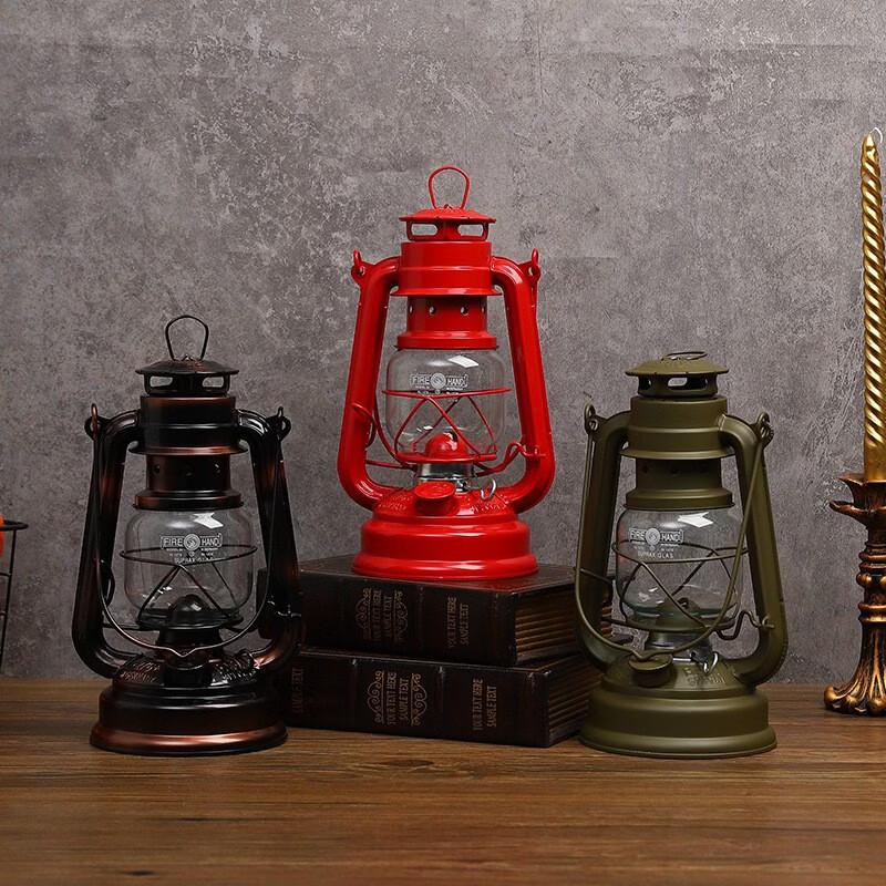 Vintage Iron Kerosene Camping Lantern