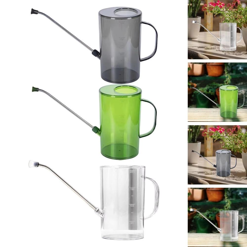 Stainless steel Garden Watering Can Long Nozzle 1.5L/2L Watering Bucket With Tick mark Watering kettle Garden Flower Plants