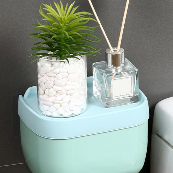 Tissue Punch-Free PP Toilettenpapierbox Multifunktionale Wandmontagebox für Badezimmer