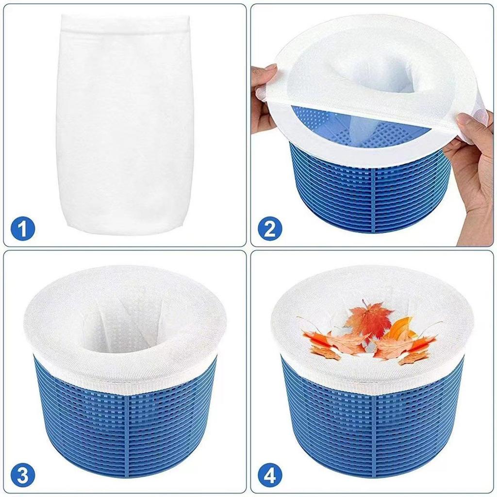 20/30 Pack Pool Skimmer Socks,Pool Filter Socks For Skimmer Basket For Above Ground And Inground Pool Ultra Fine Mesh Screen Pool Skimmer Scum Socks