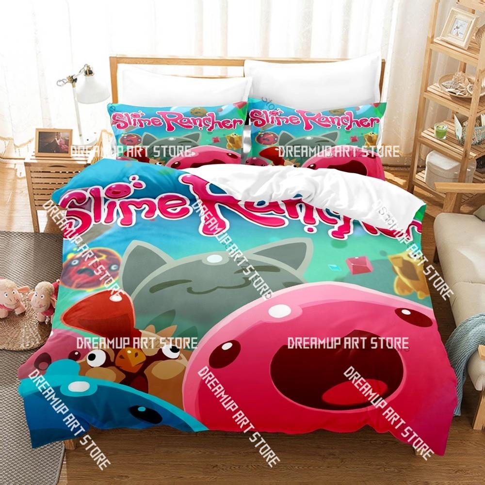 3D Printed Slime Rancher 2 Character Bedding Set for Boys Girls Duvet Cover Pillowcase Twin Queen King Full Single Double Sizes
