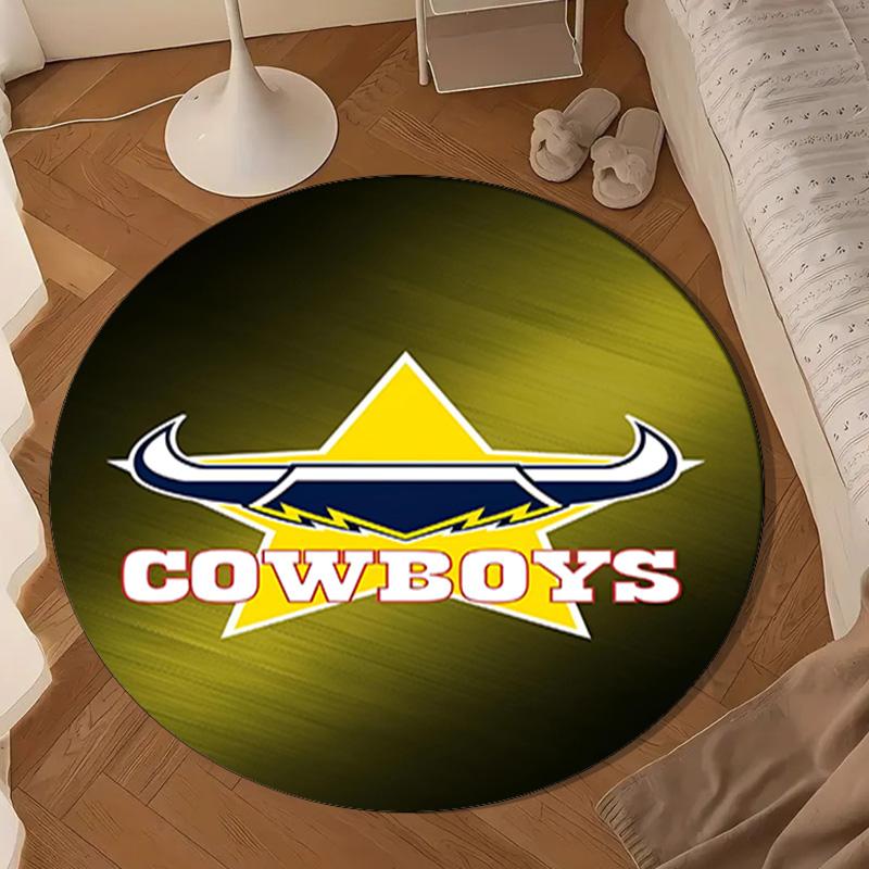 North Queensland Rugby Round mat Home Decor, Chair rug For livingroom,Bedroom, doormat home decor Birthday Gift Christmas Gifts