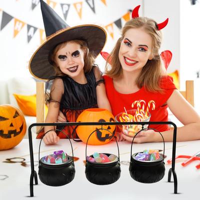 Halloween Kessel 3 Stück Halloween Servier-Süßigkeitenschalen Feiertagsgeschirr Süßigkeiteneimer für täglich drinnen draußen Küche Wohnen