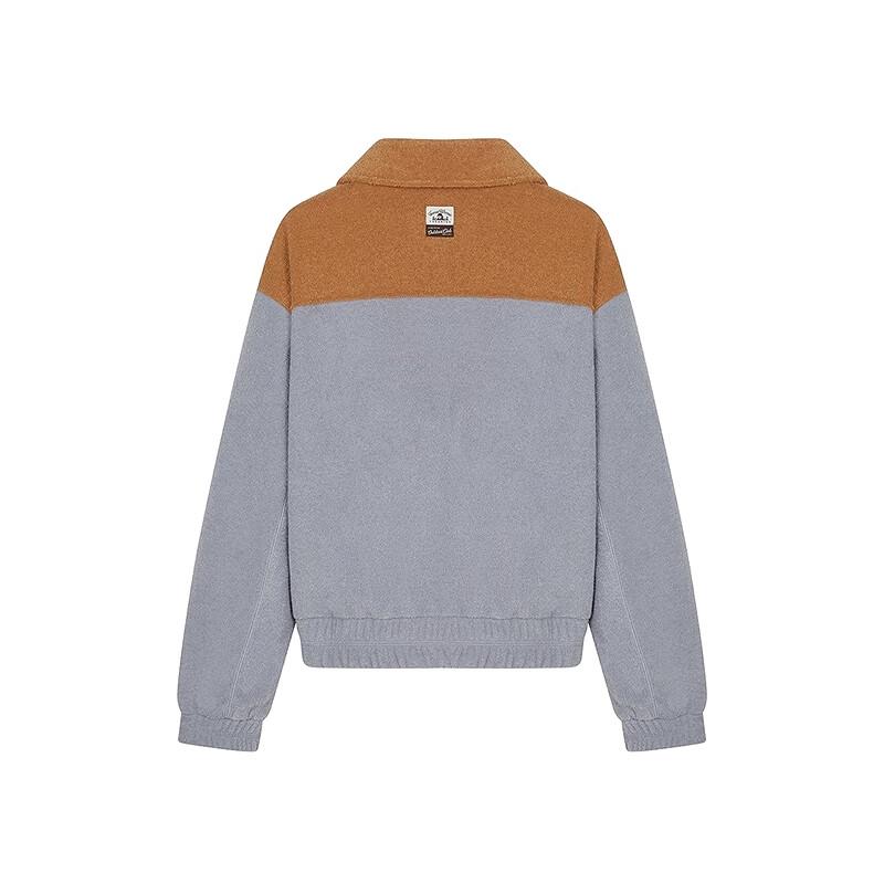 Teenie Weenie Women's Bear Spliced Half-Zip Polo Sweatshirt