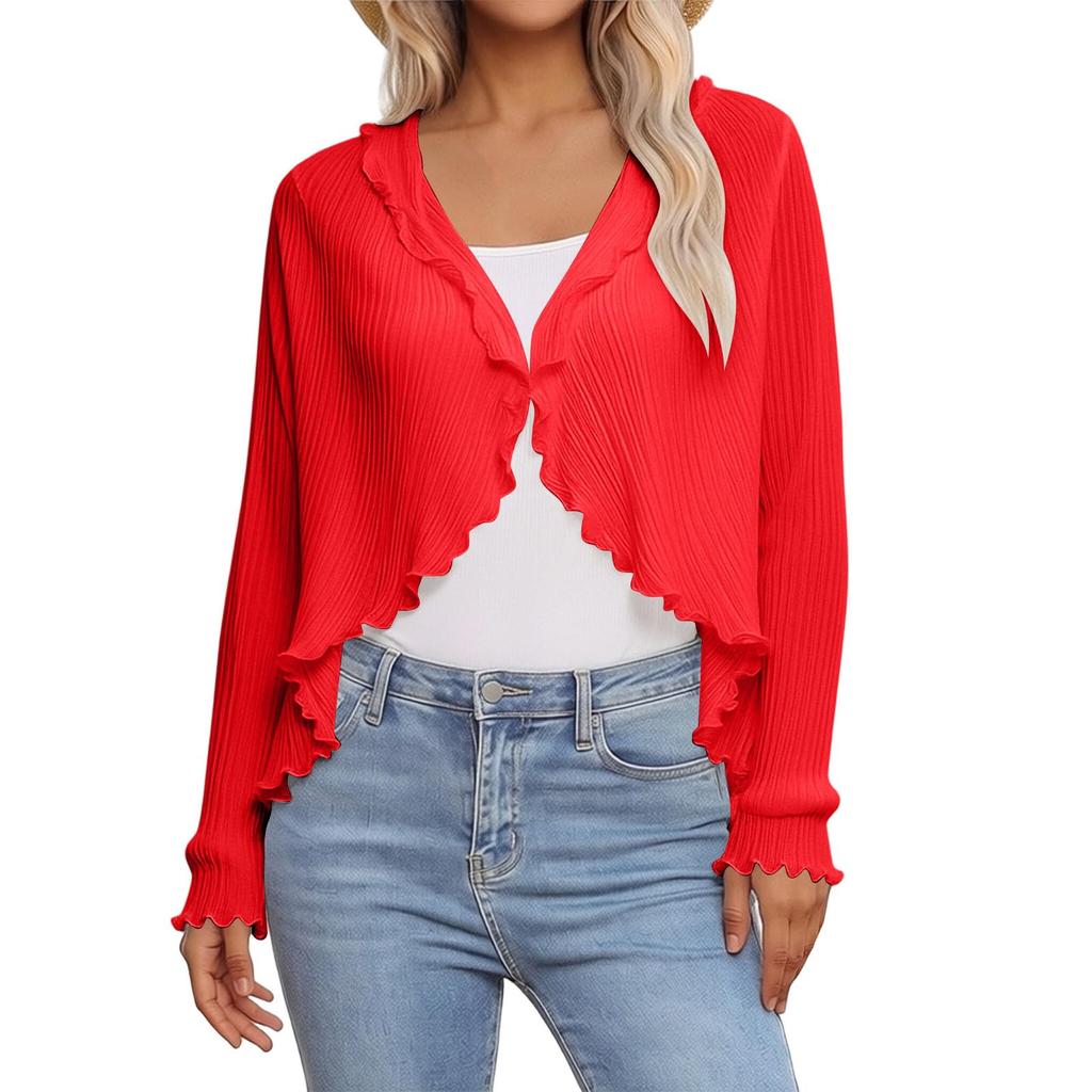 Women Fashion Solid Color Car Driving Sun Protection Shawl Breathable Outdoor Sunscreen Scarf Beach UV Protection Loose Casual Style Ruffled Shawl