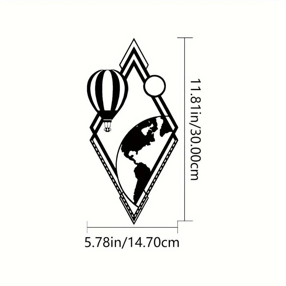 1pc Balloons and Globes Metal Wall Décor - Modern Art for Halloween, Stylish Interior and Outdoor Home Decoration