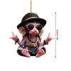 New Arrive Acrylic Monkey Pendant Personalized Decor Pendant Christmas Monkey Pendant Acrylic Ornament for Car Cartoon Xmas Tree