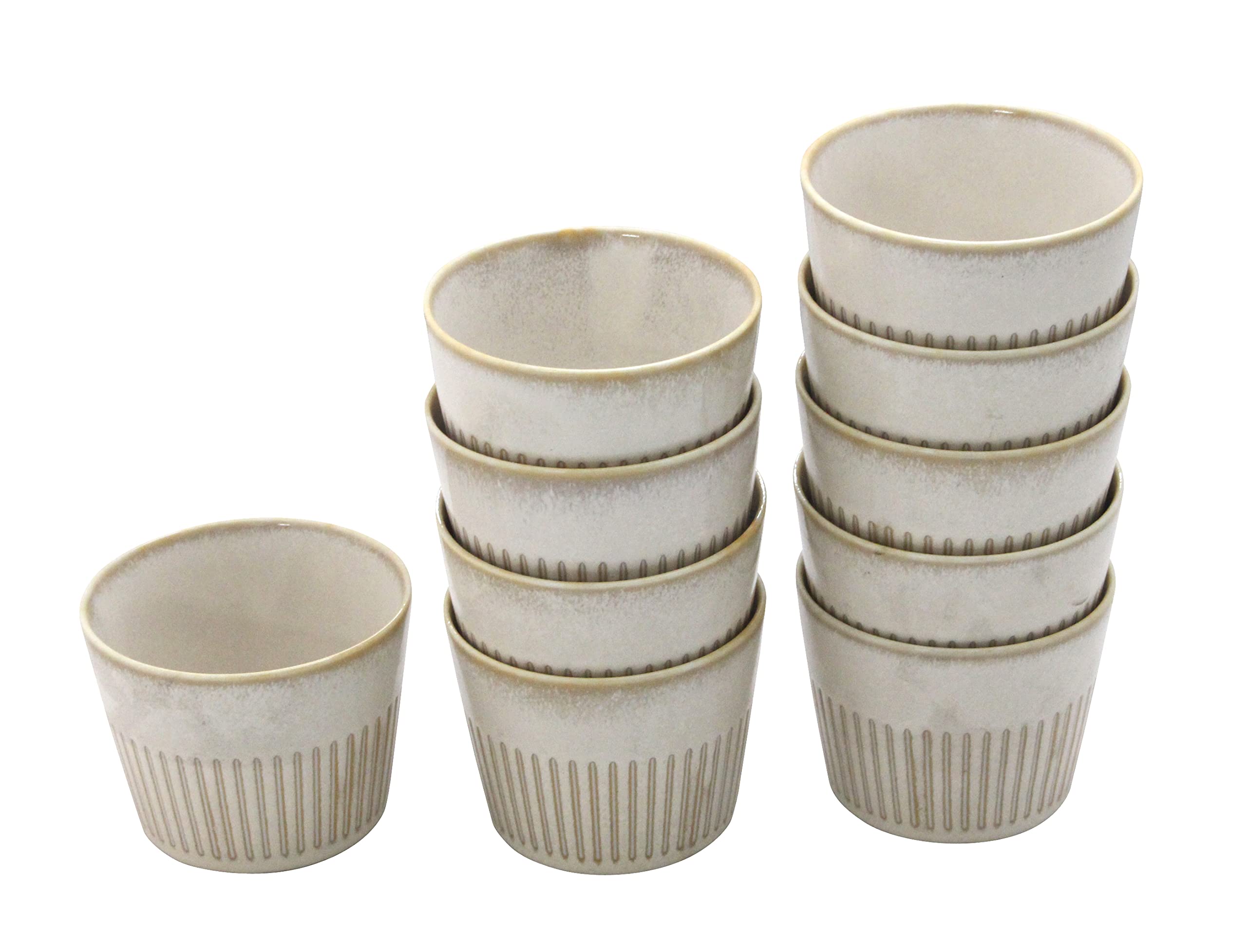 

Castle Enterprise Old House Cafe Series: Soba Choko (Soba Cups) - Matte Titanium White, Set of 10, Perfect for Any Dish