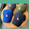 R Letter Casual Cotton Baseball Cap With Wide Brim For Daily Sun Protection