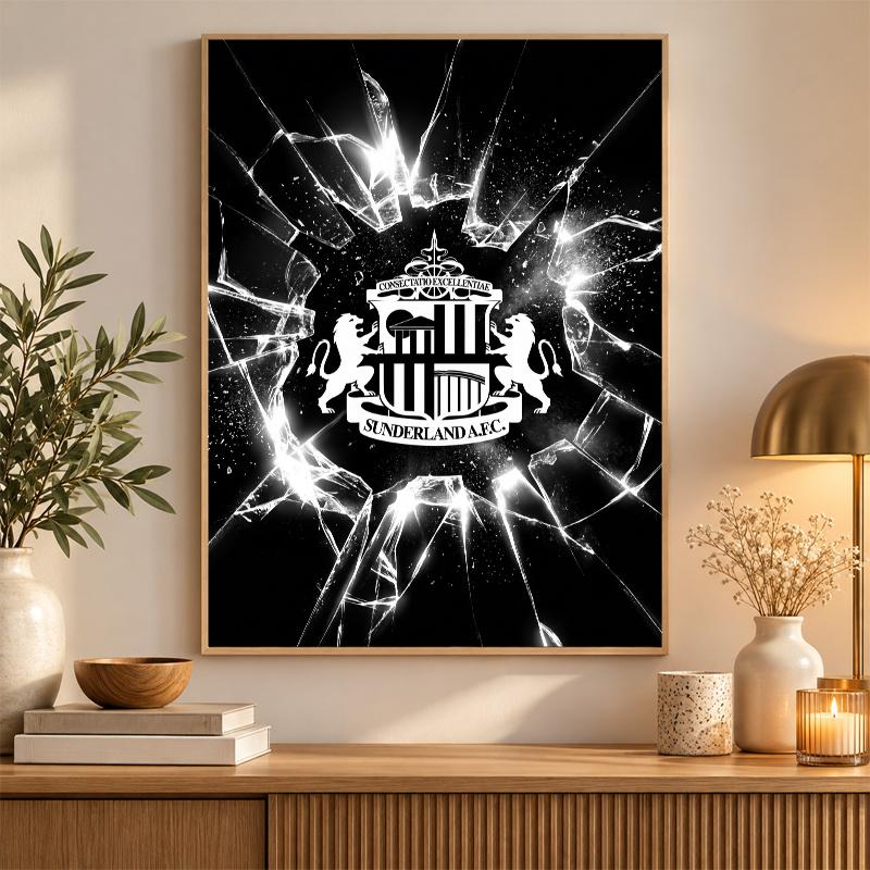 Sunderland Fußball Diamantmalerei Set 5D Vollbohrer DIY Diamantmosaik Wandkunst Heimdekoration