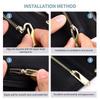 5 Pcs Metal Zipper Pull Replacement Detachable Zipper Slider Pull Tab Repair Kit for Clothing Jacket Diy Craft Sewing Zip Head