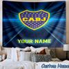 Custom Name Juniors Football Design Printed Tapestry, for Bedroom,Livingroom, Dormitory, Large Wall Decor, Fabric Decor Fan Birthday Gifts