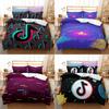 Luxurious Tiktok Pattern Duvet Cover Set With Pillowcase For Comfortable Sleep