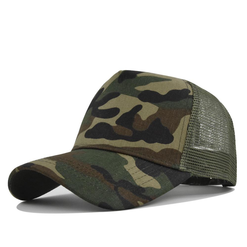 Fashion 5 Panels Baseball Cap Solid Color Mesh Cap Breathable Sun Hats