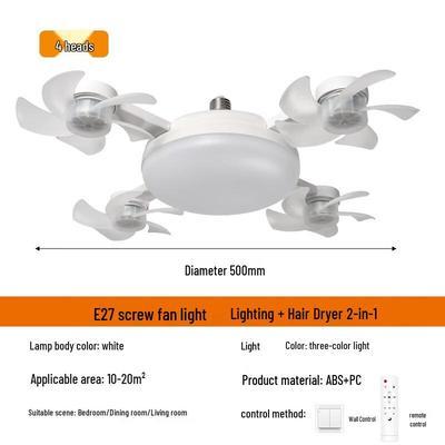 Oeny Drone-Style 4-Head Ceiling Fan Chandelier
