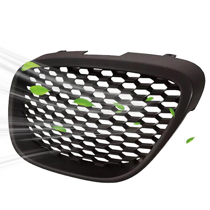 Black Mesh Debadged Grill Grille Mesh Badgeless Sport Racing Grill Compatible with Seat Leon MK2 1P 2006-2009