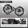 Pair Led Chrome Fog Lights Replacement With Bulbs Fit For 2000-2015 Freightliner Columbia Passenger & Driver Side Front Fog Light Lamp Fit For