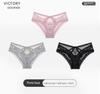 Victtoia Mrs Sexy Lace Panties for Women, Mesh Transparent Hollow-Out Semi-Coverage Seductive Briefs
