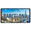Vintage Barcelona City Theme Metal Tin Sign Home Bar Wall Art