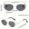 1 Pair of Fashion Glasses for Men and Women, Oval Classic Frame, Suitable for Street Snap, Party