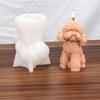 3D Teddy Chai Dog Aromatherapy Candle Fragrance Stone Gel Drop Decoration Silicone Mold Diy Dog Cat Plaster Mold