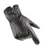 All-finger sheepskin gloves, leather and fleece thickened to keep warm, autumn and winter fleece touch screen men's cycling driving gloves