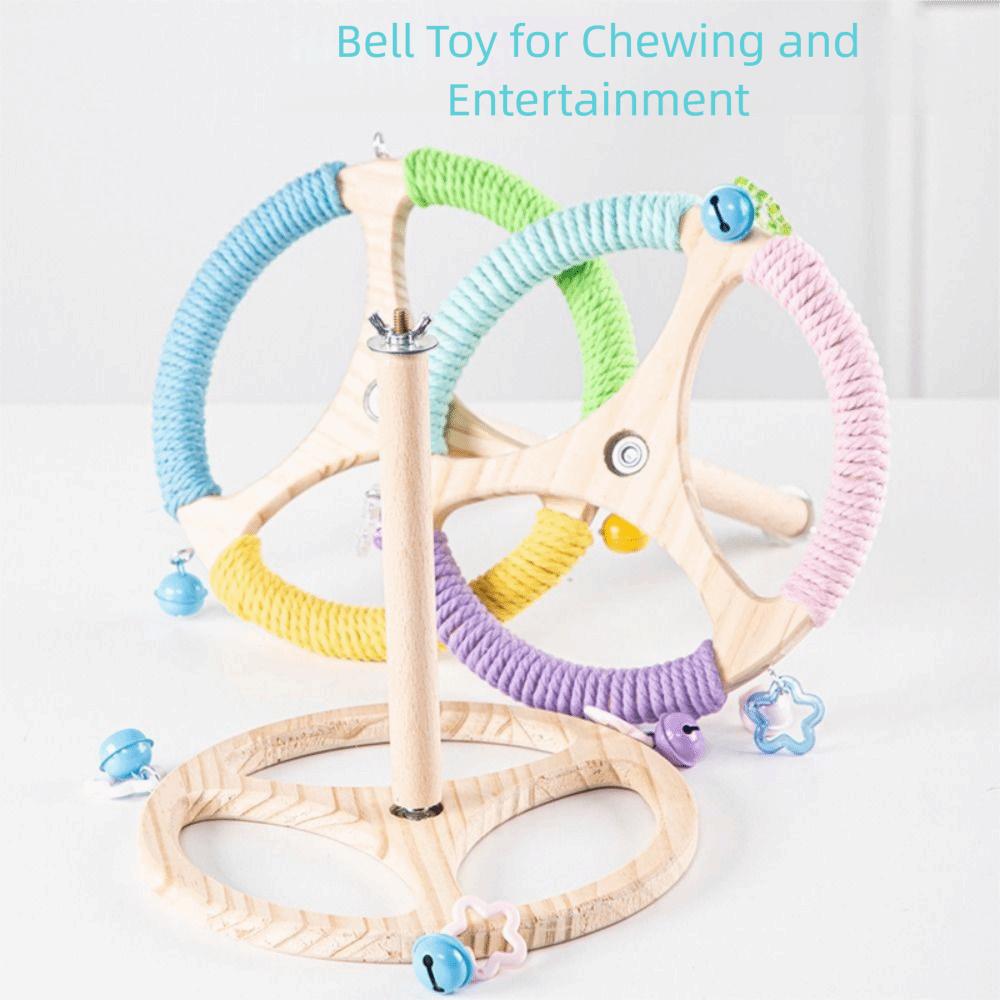 Massivholz Drehbarer Tischplatten Vogel Sitzstange Abnehmbare Vögel Schleifstange Halter Unzertrennliche