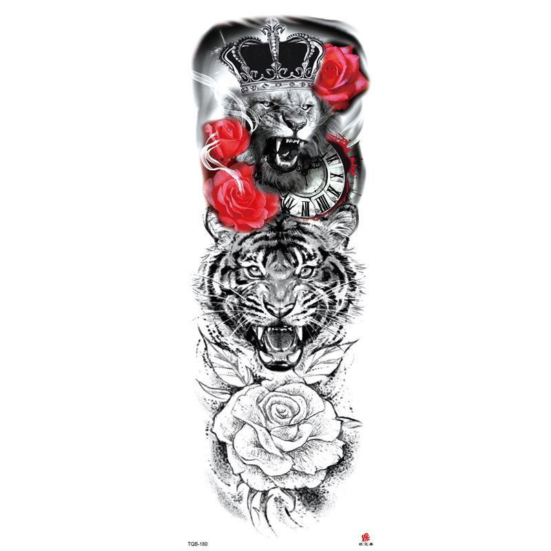 Waterproof Full Arm Flower Tattoo Stickers
