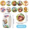 500 Cute Animal English Stickers: Child Rewards, Planner Decor, DIY Sealing & Film Tape