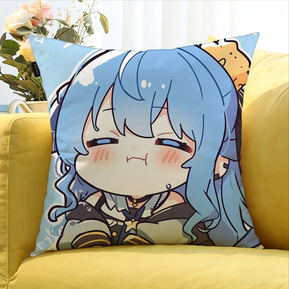 Hololive VTuber Kawaii Hoshimachi Suisei World Various Sizes Square Pillow Case For Car Home Bedchamber Decor