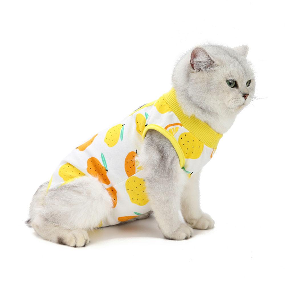 Cat Recovery Suit Kitten Suit E-Collar Alternative for Cats Puppies Small Dogs Abdominal Skin Anti Licking Pajamas Pet Clothing
