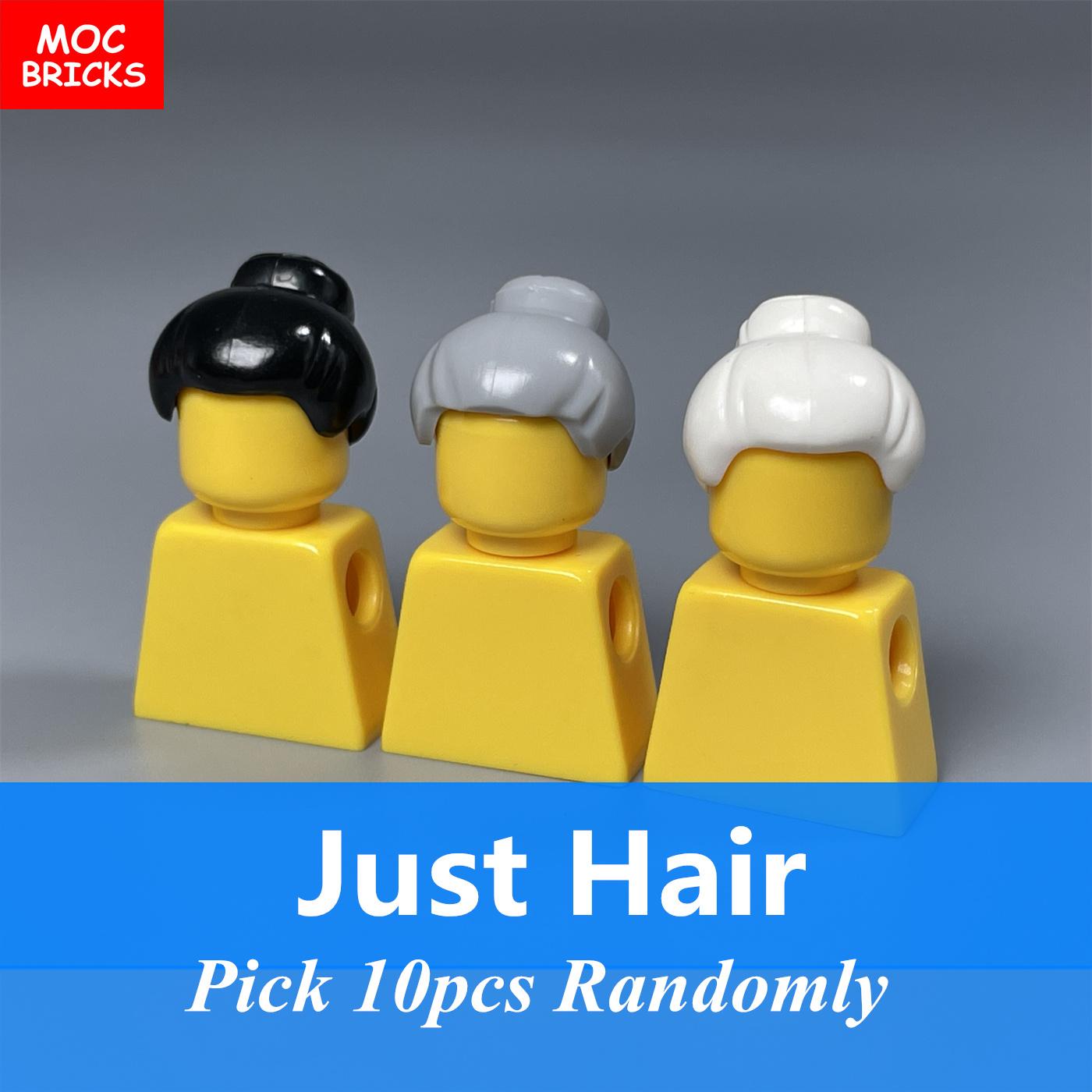 10 Stück MOC Steine 4cm Figur Antiker Haarschmuck Zusammengebaute Partikel Bausteine Kinderspielzeug Puppen W11184WW-