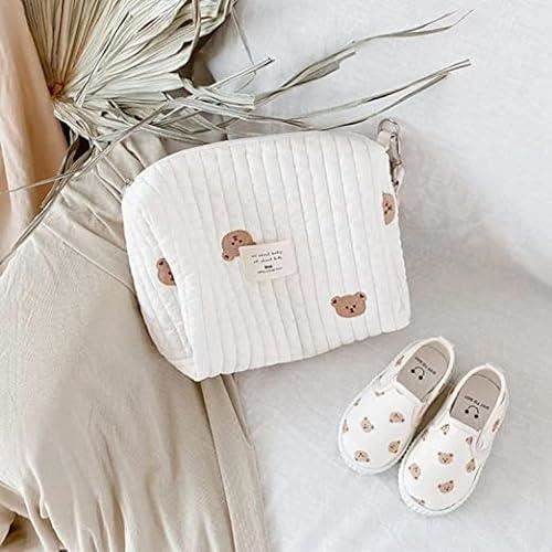 Sacs à Langer Portables universels pour bébé - ABenxxou - Mini-Sacs à Couches - Blanc - Coton - Epaule