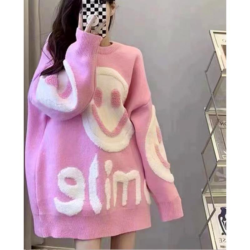 Women's Fashion Casual Fall Winter Long Sleeve O-Neck Sweaters